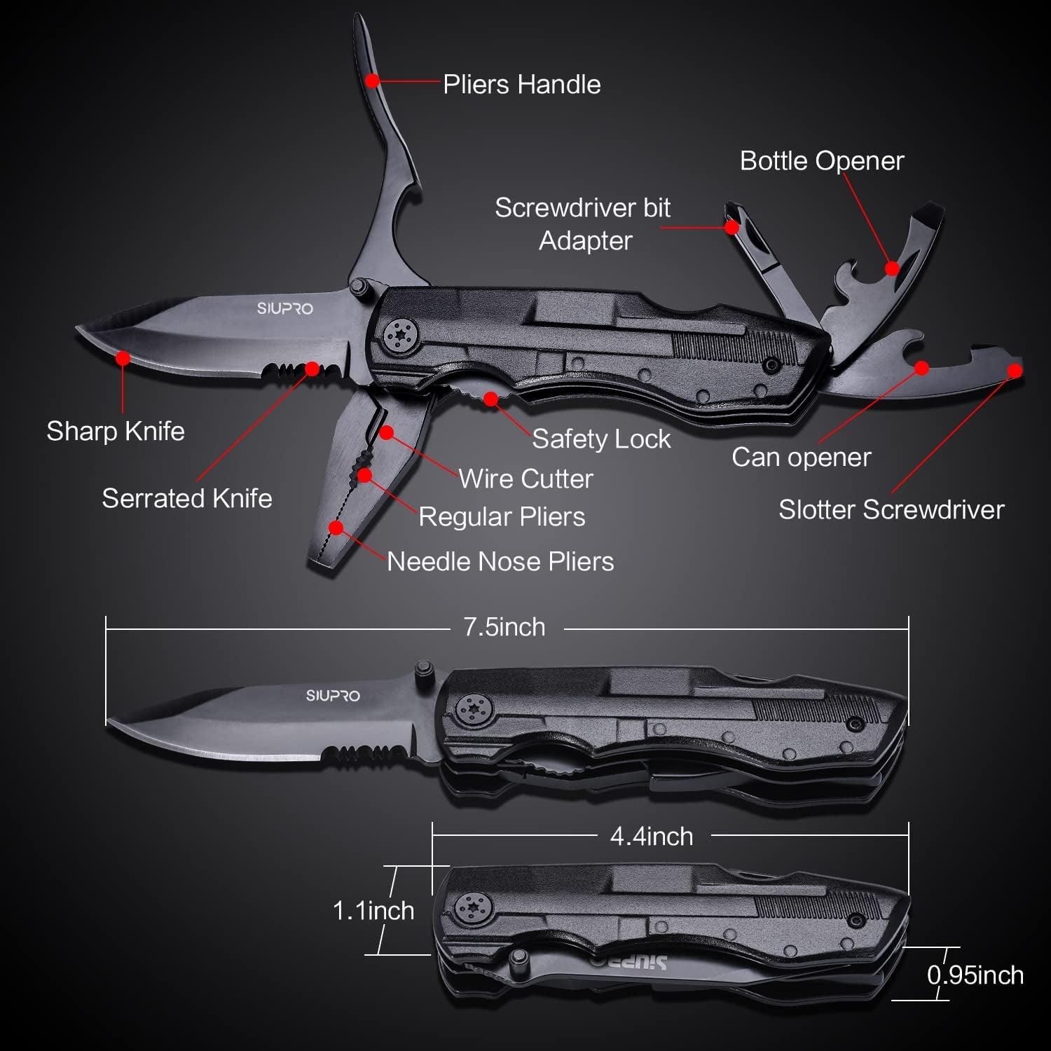  Tactical Multitool Pocket Knife