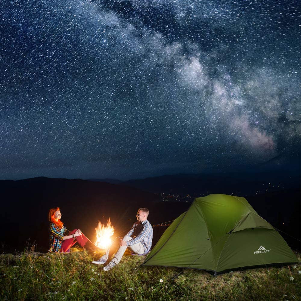 Tent for 2 and 3 Person Is Waterproof and Windproof, Camping Tent for 3 to 4 Seasons,Lightweight Aluminum Pole Backpacking Tent Can Be Set up Quickly,Great for Hiking