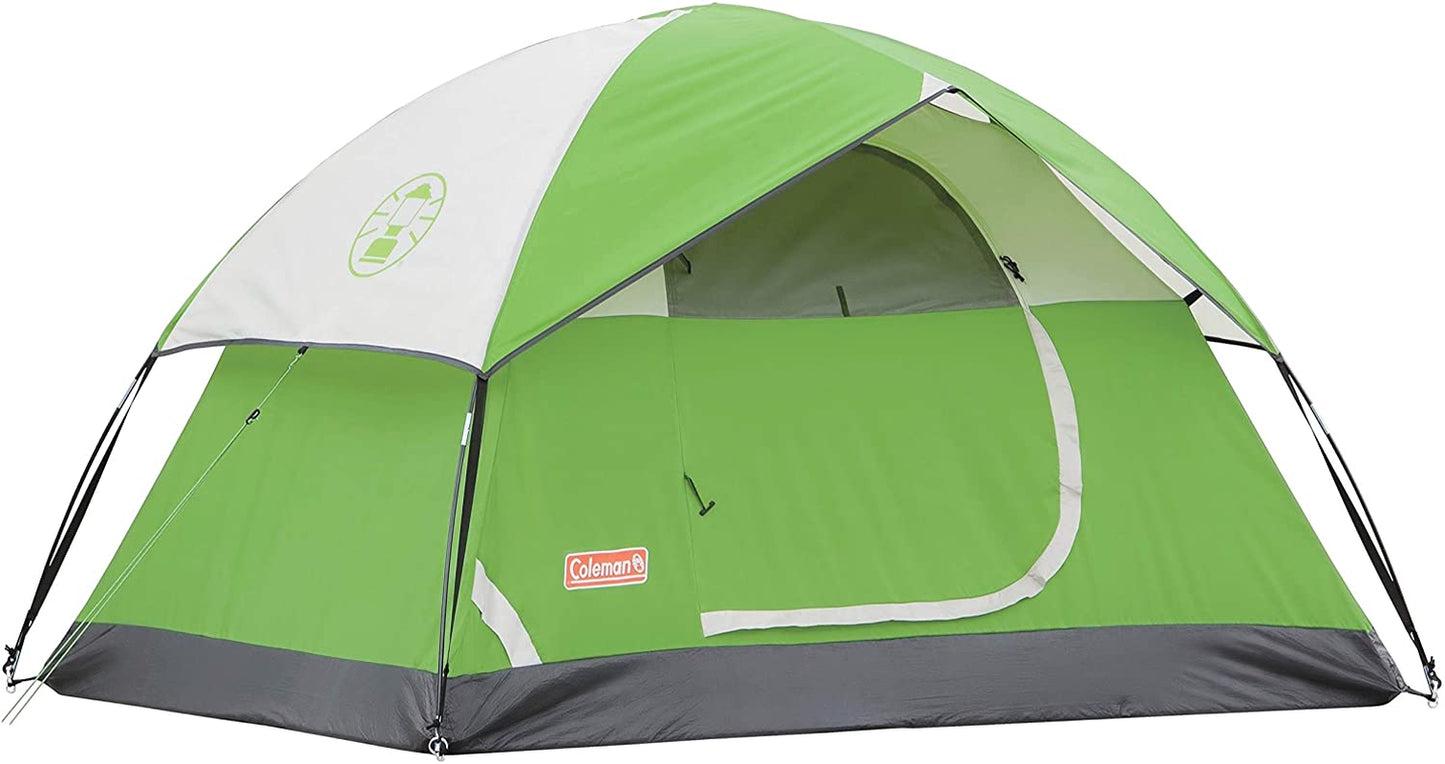 Coleman Sundome Camping Tent, 2/3/4/6 Person Dome Tent with Easy Setup, Included Rainfly and Weathertec Floor to Block Out Water, 2 Windows and 1 Ground Vent for Air Flow with Charging E-Port Flap