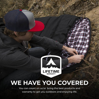 Outfitter XXL Sleeping Bag; Warm and Comfortable for Camping