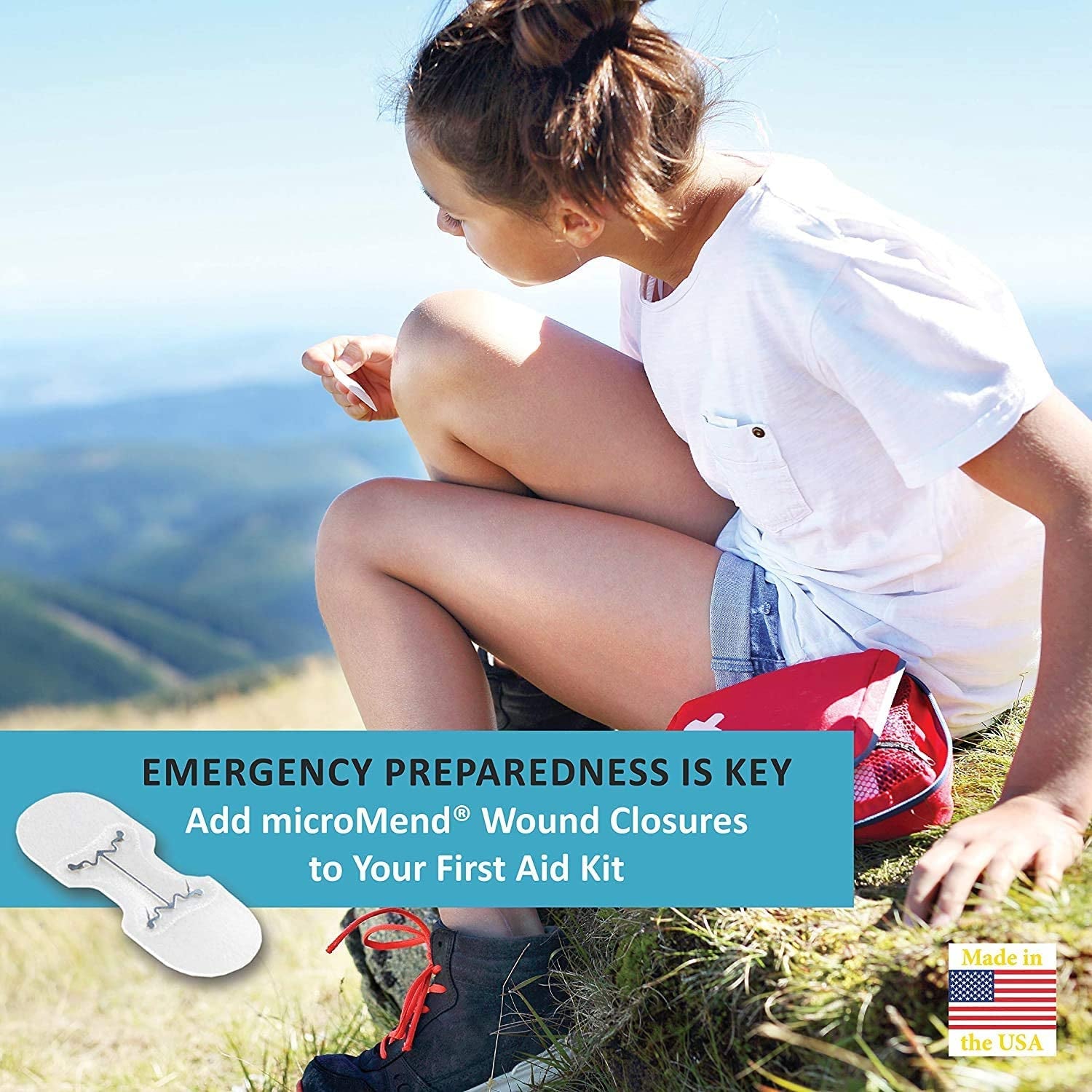 Emergency Wound Closures Surgical Quality Laceration Repair without Stitches - Think Ahead - Be Prepared - Add to Your Survival Kit, Camping Gear (Combo Pack - 2 Sizes: Small & Medium)