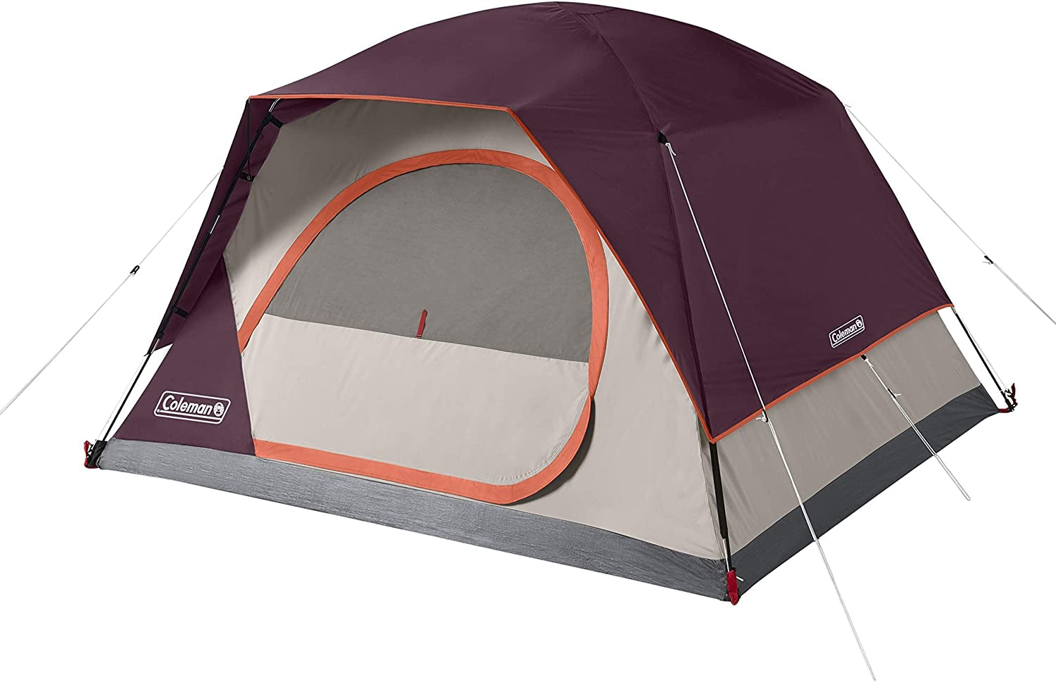 Skydome Camping Tent, 2/4/6/8 Person Family Dome Tent with 5 Minute Setup, Strong Frame Can Withstand 35MPH Winds, Roomy Interior with Extra Storage Included