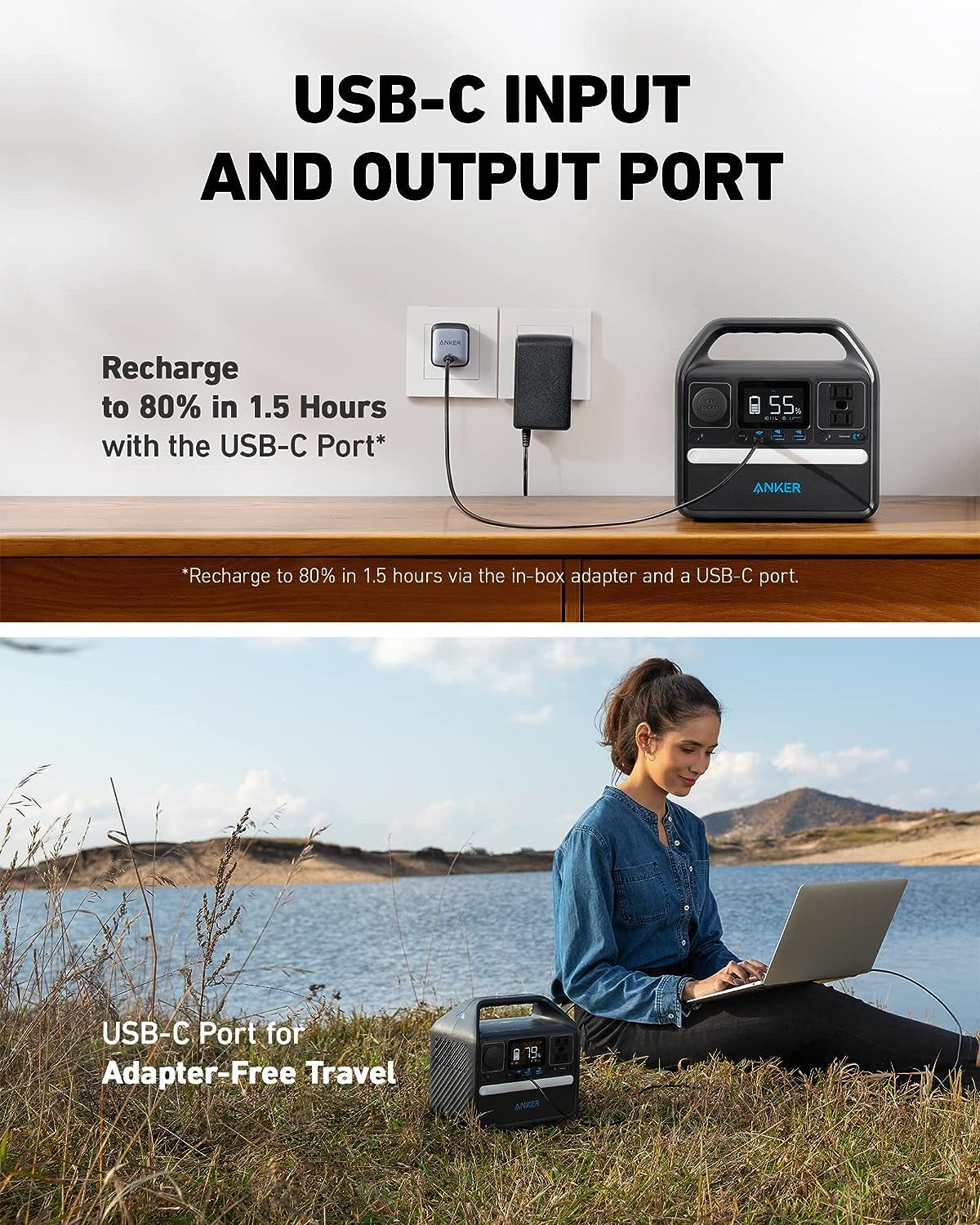 "Solix 521 Portable Power Station: The Ultimate Outdoor Powerhouse for Camping and RV Adventures!"