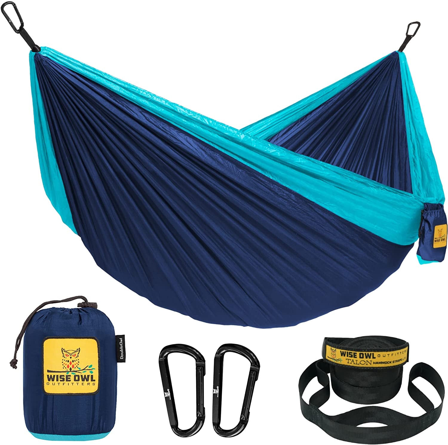 Camping Hammock - Portable Hammock Single or Double Hammock Camping Accessories for Outdoor, Indoor W/Tree Straps