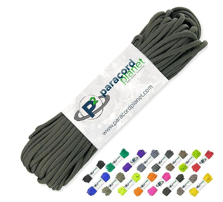 100' Hanks Parachute 550 Cord Type III 7 Strand Paracord Top 40 Most Popular Colors