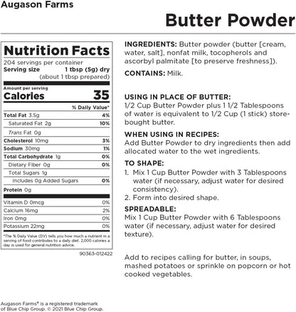 Butter Powder 2 Lbs 4 Oz No. 10 Can