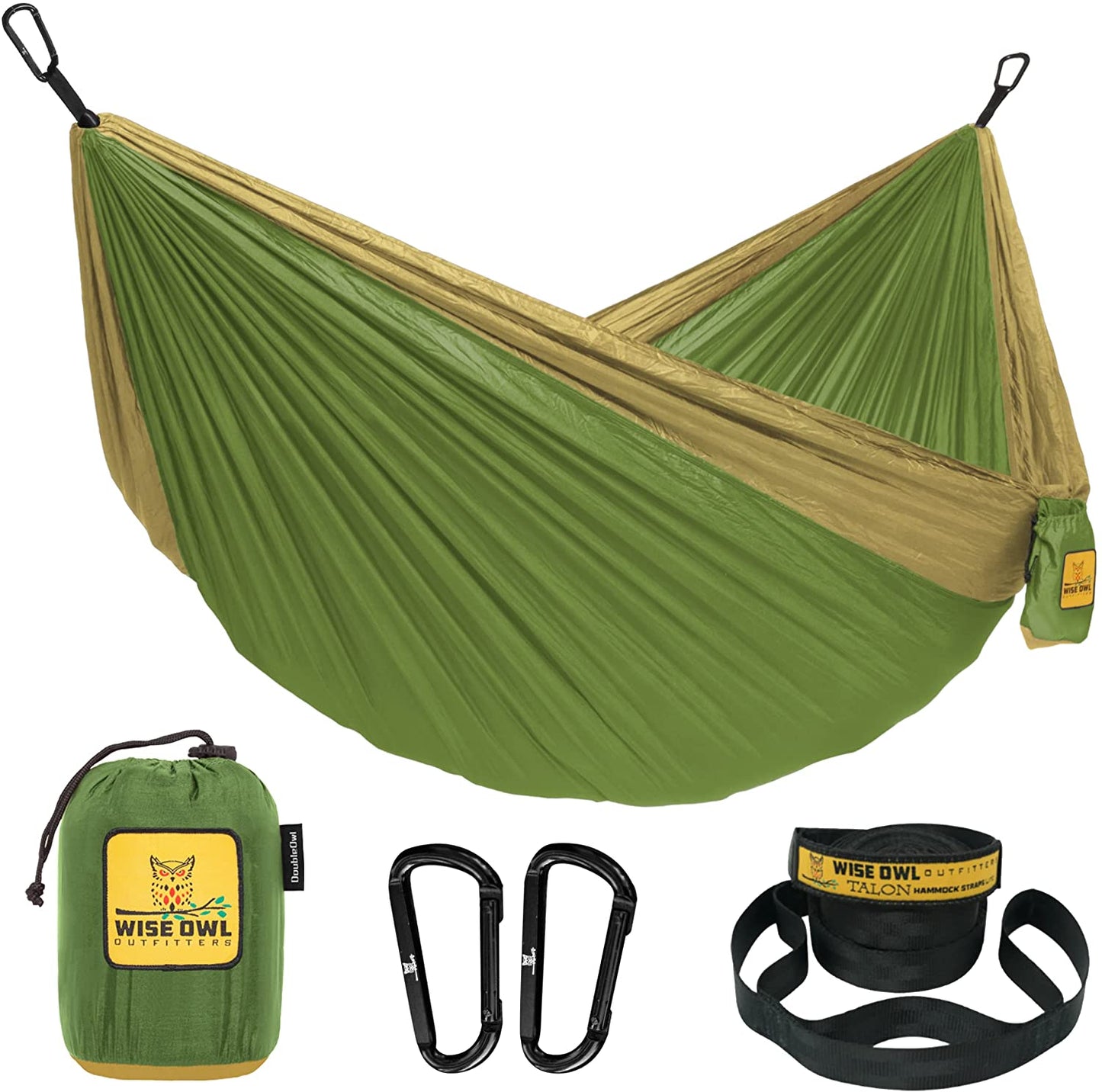 Camping Hammock - Portable Hammock Single or Double Hammock Camping Accessories for Outdoor, Indoor W/Tree Straps