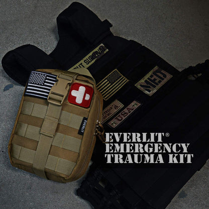 Emergency Trauma Kit, CAT GEN-7 Multi-Purpose SOS Everyday Carry IFAK for Wilderness, Trip, Cars, Hiking, Camping, Father’S Day Birthday Gift for Him Men Husband Dad Boyfriend (Tan)