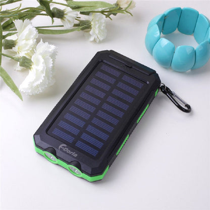 2023 Super 5000000Mah 2 USB Portable Charger Solar Power Bank for Cell Phone, Green