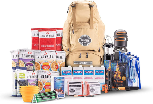 Ultimate 2-4 Person Emergency Survival Kit: Be Prepared for Any Disaster with our All-Inclusive Go-Bag, Packed with Essential Supplies for 72 Hours of Safety and Comfort!