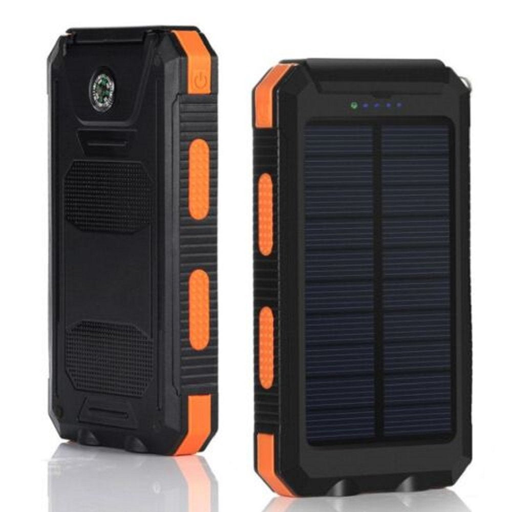 2023 Super 5000000Mah 2 USB Portable Charger Solar Power Bank for Cell Phone, Green