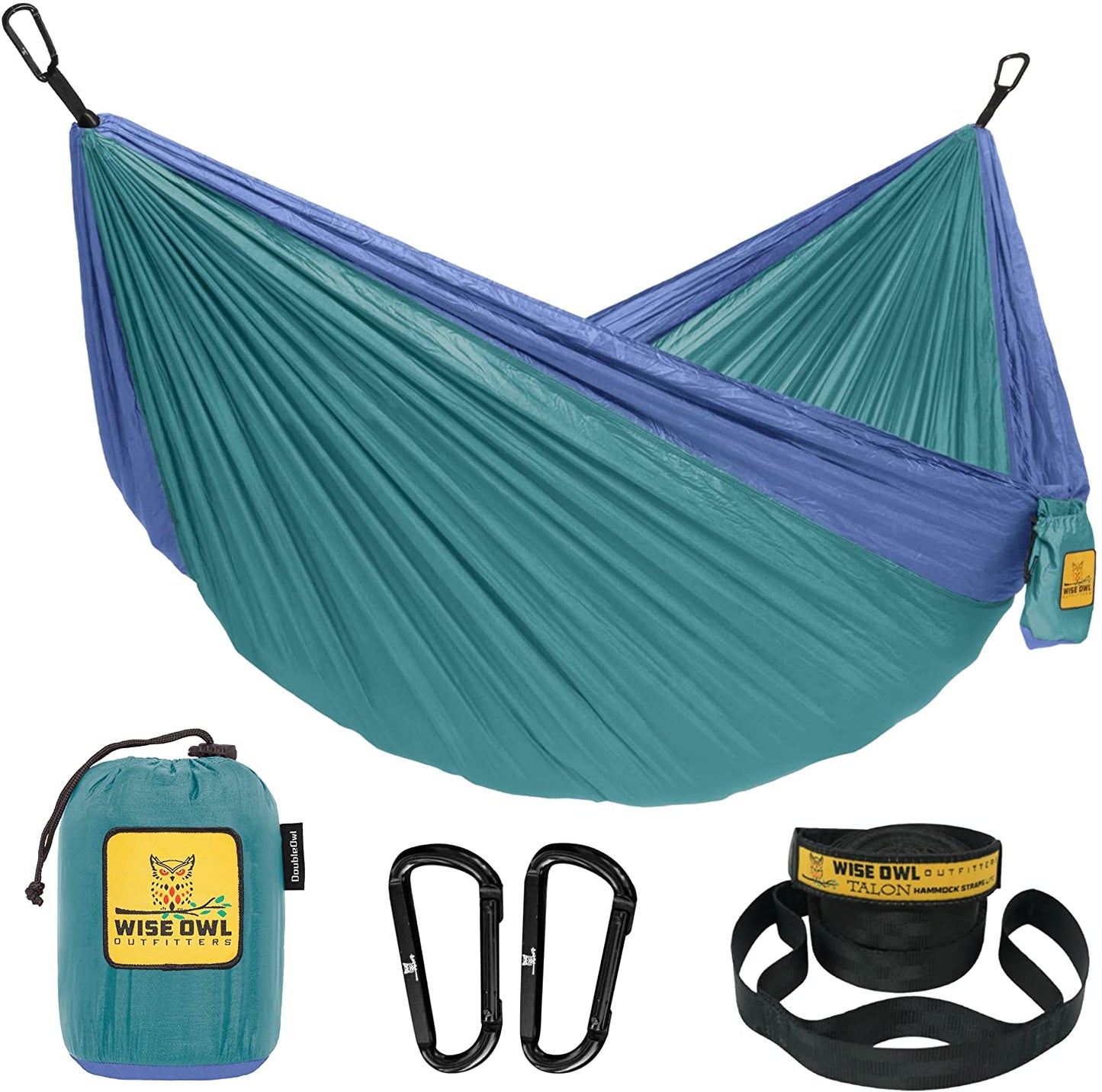 Camping Hammock - Portable Hammock Single or Double Hammock Camping Accessories for Outdoor, Indoor W/Tree Straps