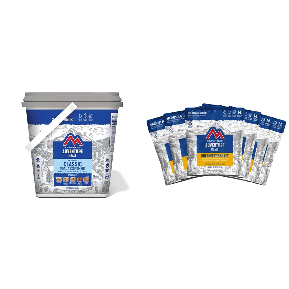 Classic Bucket | Freeze Dried Backpacking & Camping Food | 24 Servings