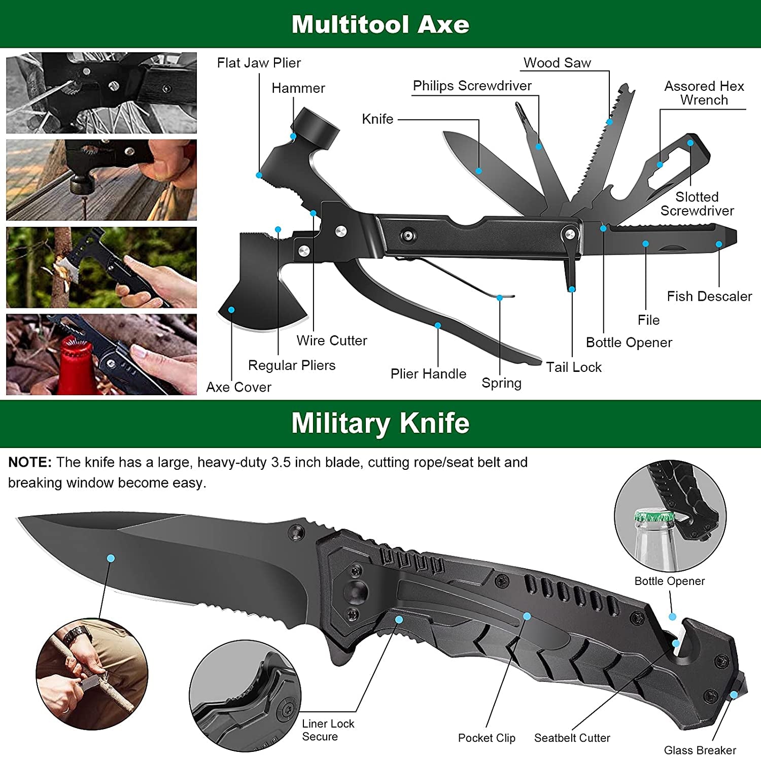 Survival Kit and First Aid Kit, 142Pcs Professional Survival Gear and Equipment with Molle Pouch