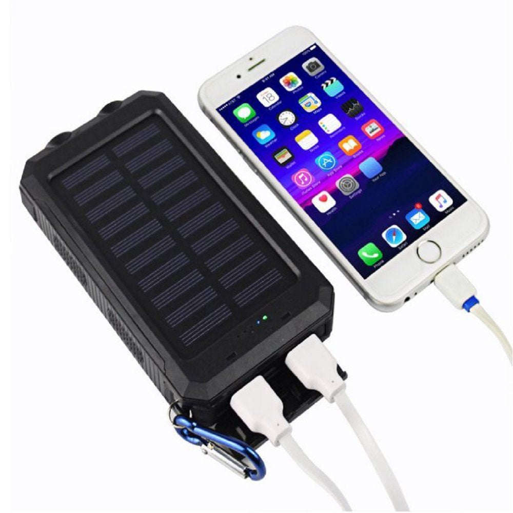 2023 Super 5000000Mah 2 USB Portable Charger Solar Power Bank for Cell Phone, Green