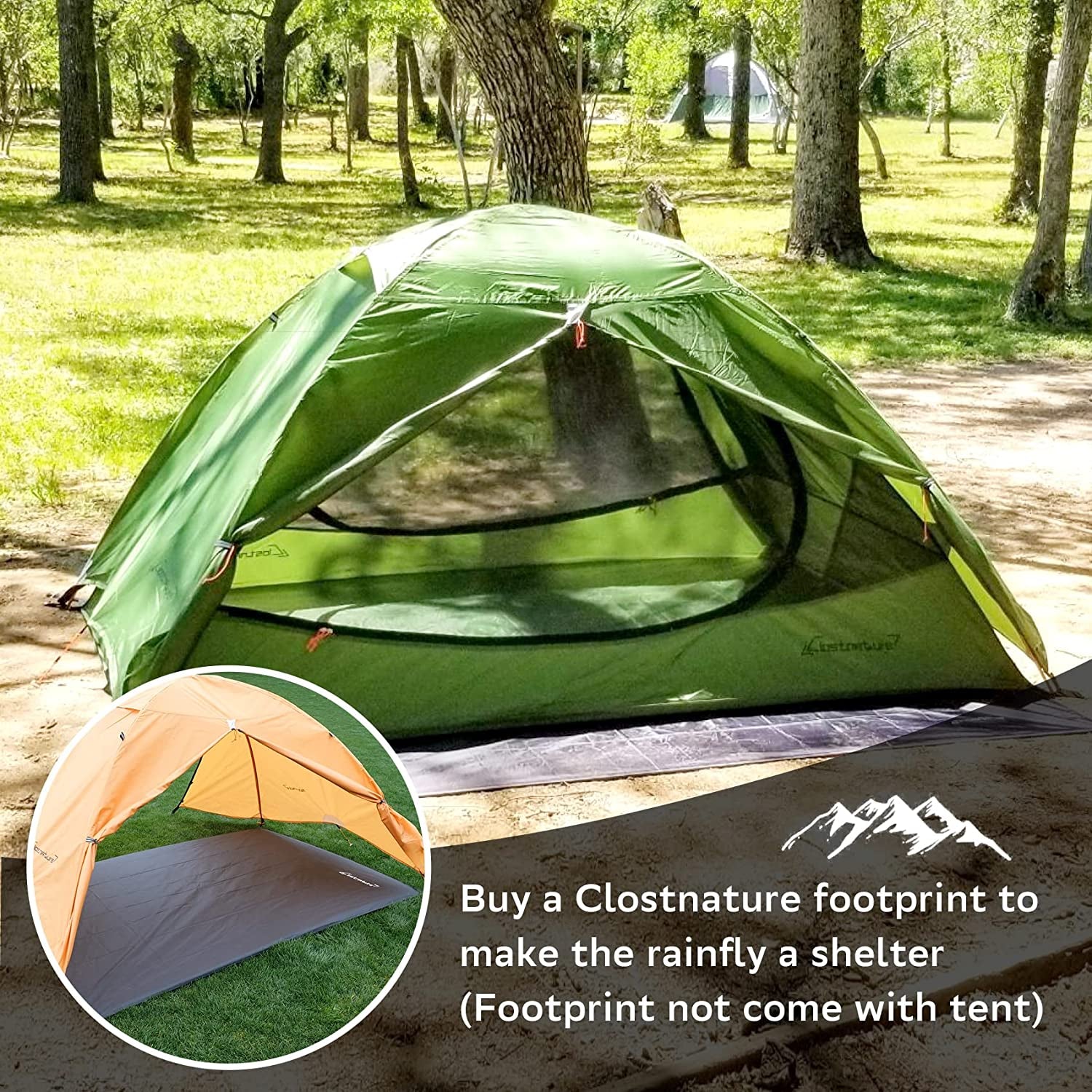 1-Person Tent for Backpacking - Ultralight One Person Backpacking Tent, Hiking Tent for One Man, Solo, Single Person